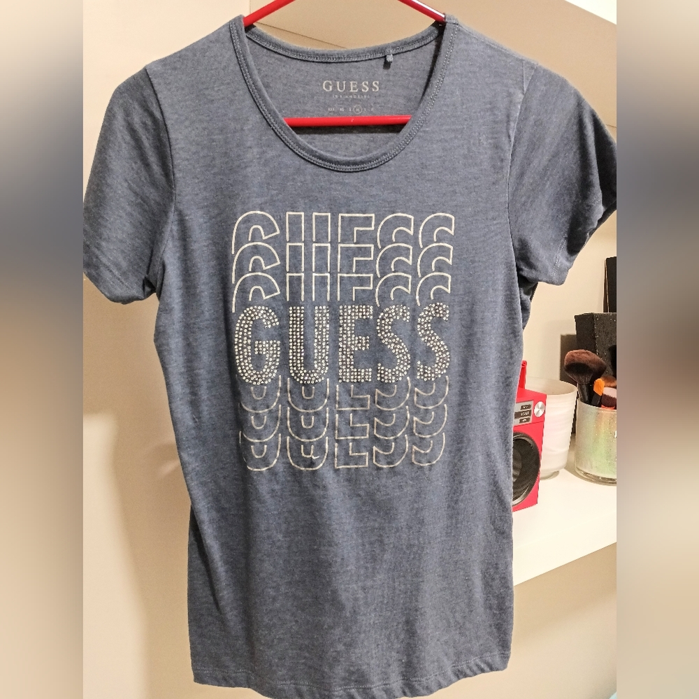 NWOT Guess Rhinestone Logo TShirt